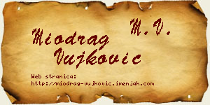 Miodrag Vujković vizit kartica
